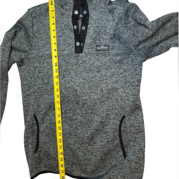 Simply Southern Womens Gray Pullover Fleece Sweatshirt Size Medium 1/4 Snap - Picture 8 of 11